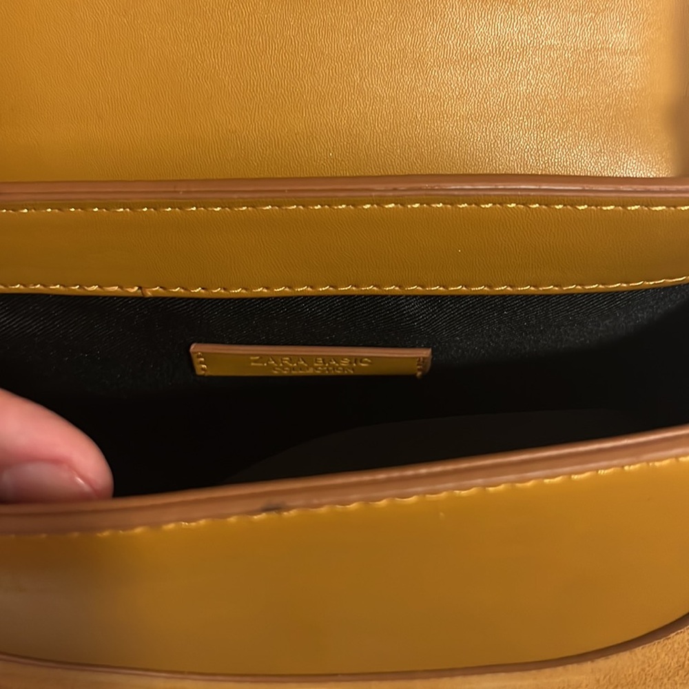 Zara Suede Bag Gold Ring Chloe Bag Carmel Tan Leather Suede Satchel Crossbody - Picture 4 of 7
